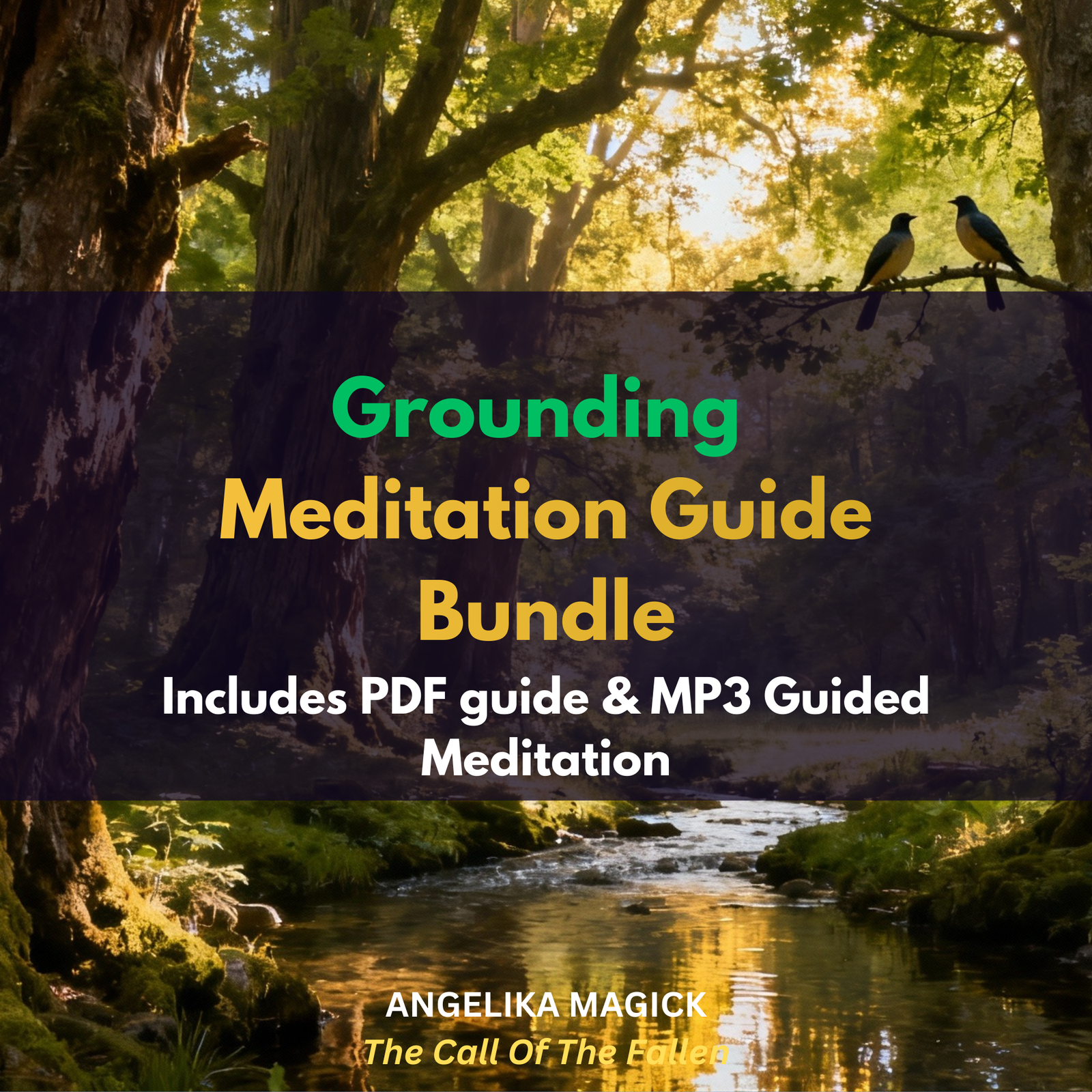 Grounding Meditation Guide Bundle - Downloadable PDF and MP3 file with Guided Meditation