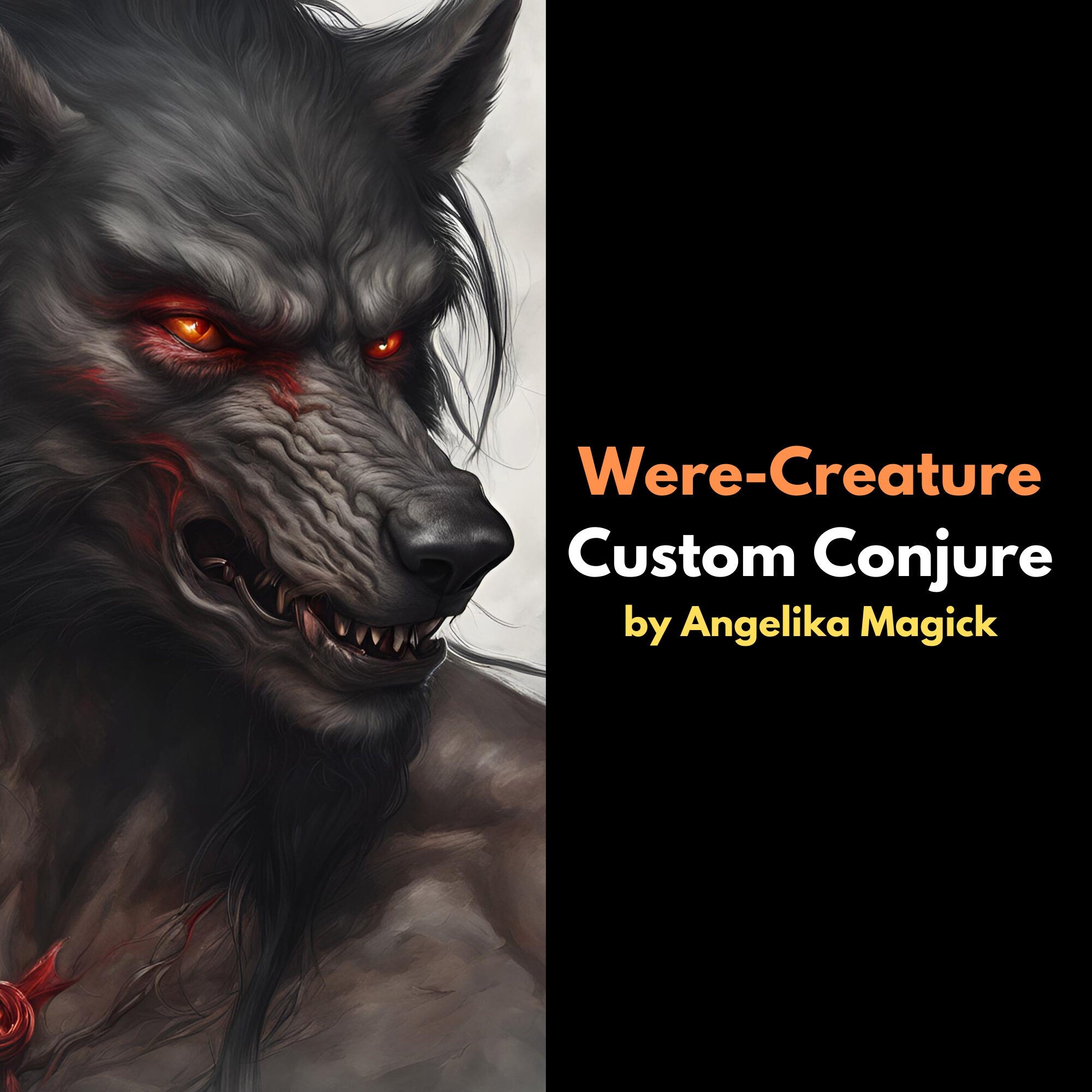 Custom Conjure of a Were-Creature, Shifter,  Spirit Companion with Direct Binding - Spirit Binding