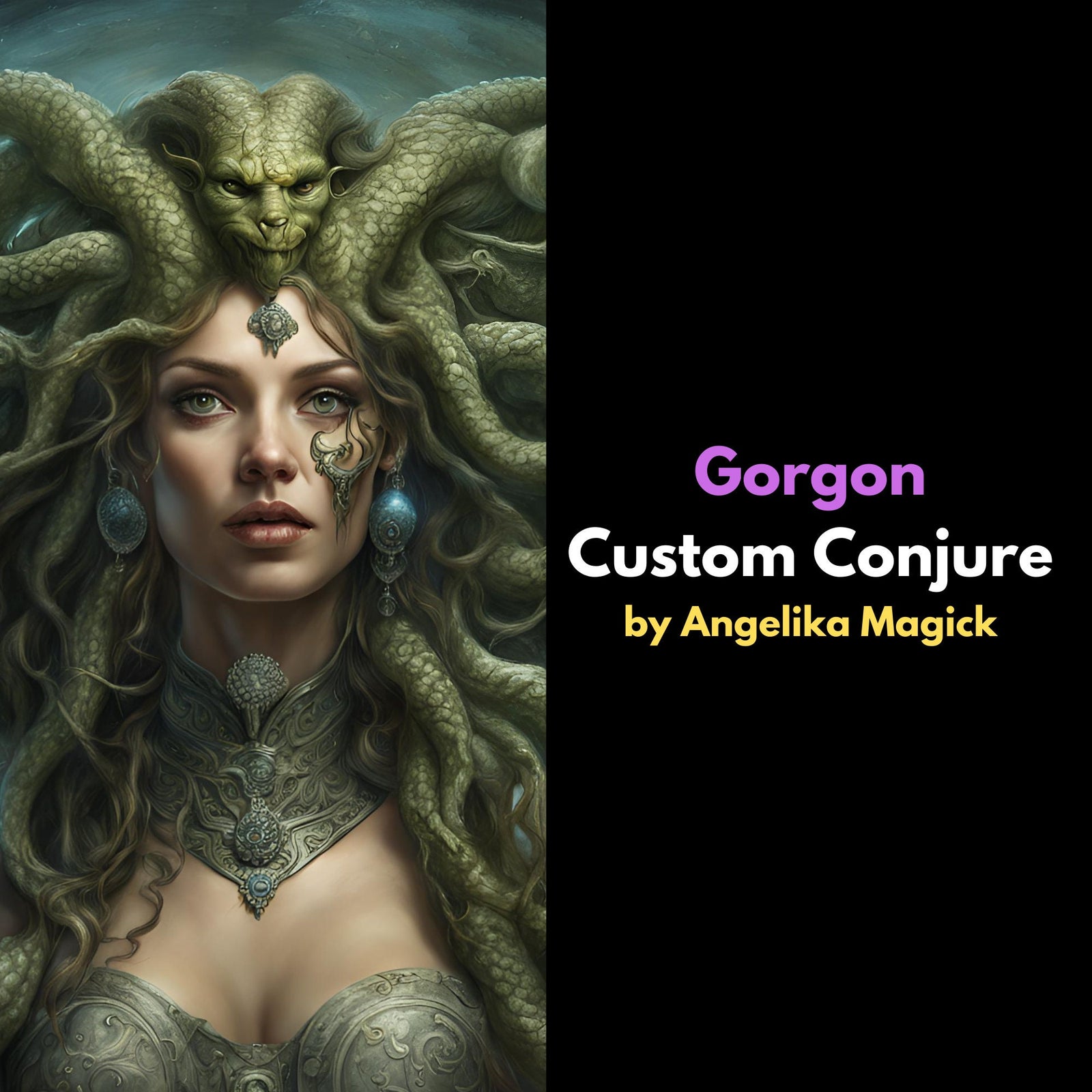 Mukautettu Gorgon Spirit Companion -kumppani suoralla sidoksella - Spirit Binding