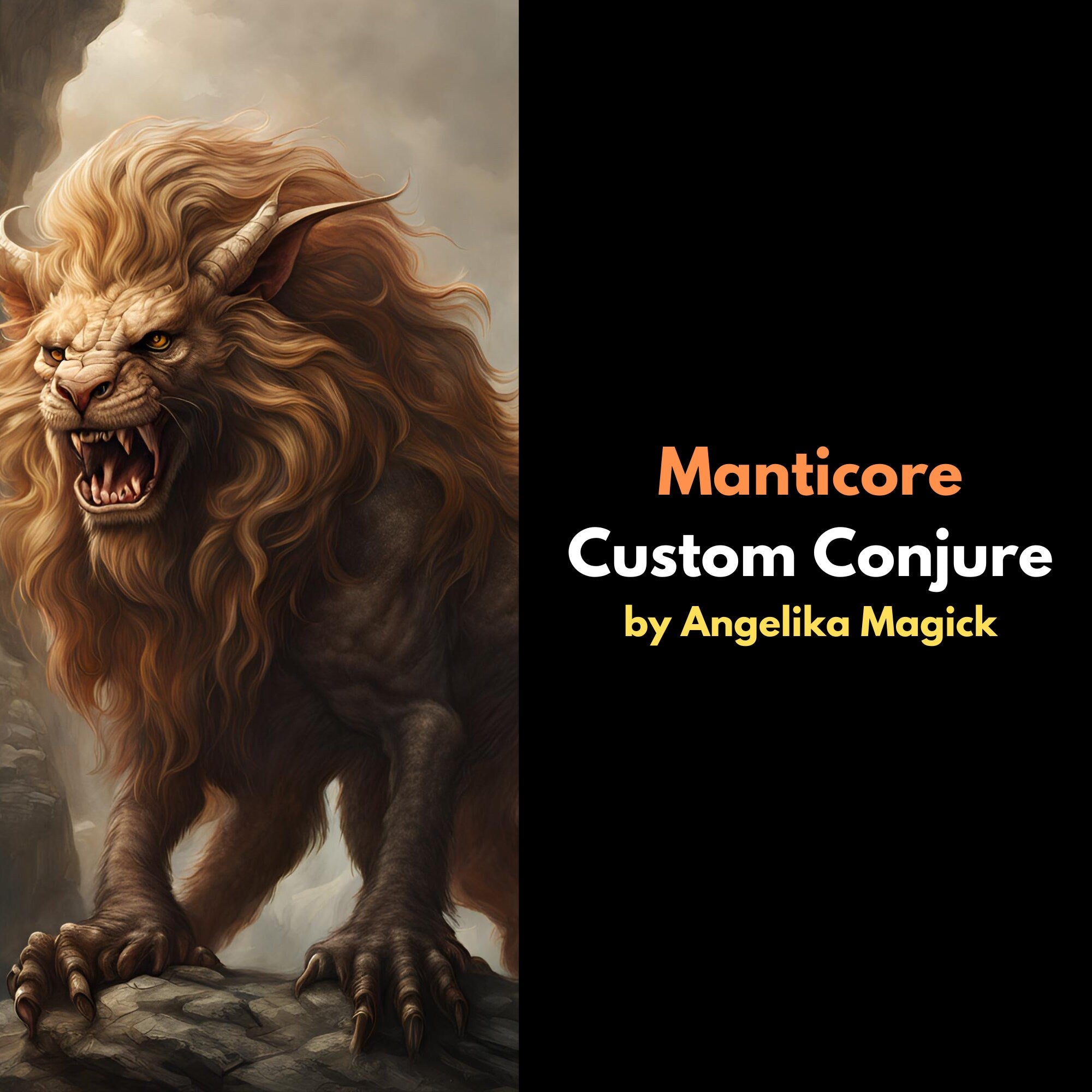 Custom Conjure of a Manticore Spirit Companion with Direct Binding - Spirit Binding