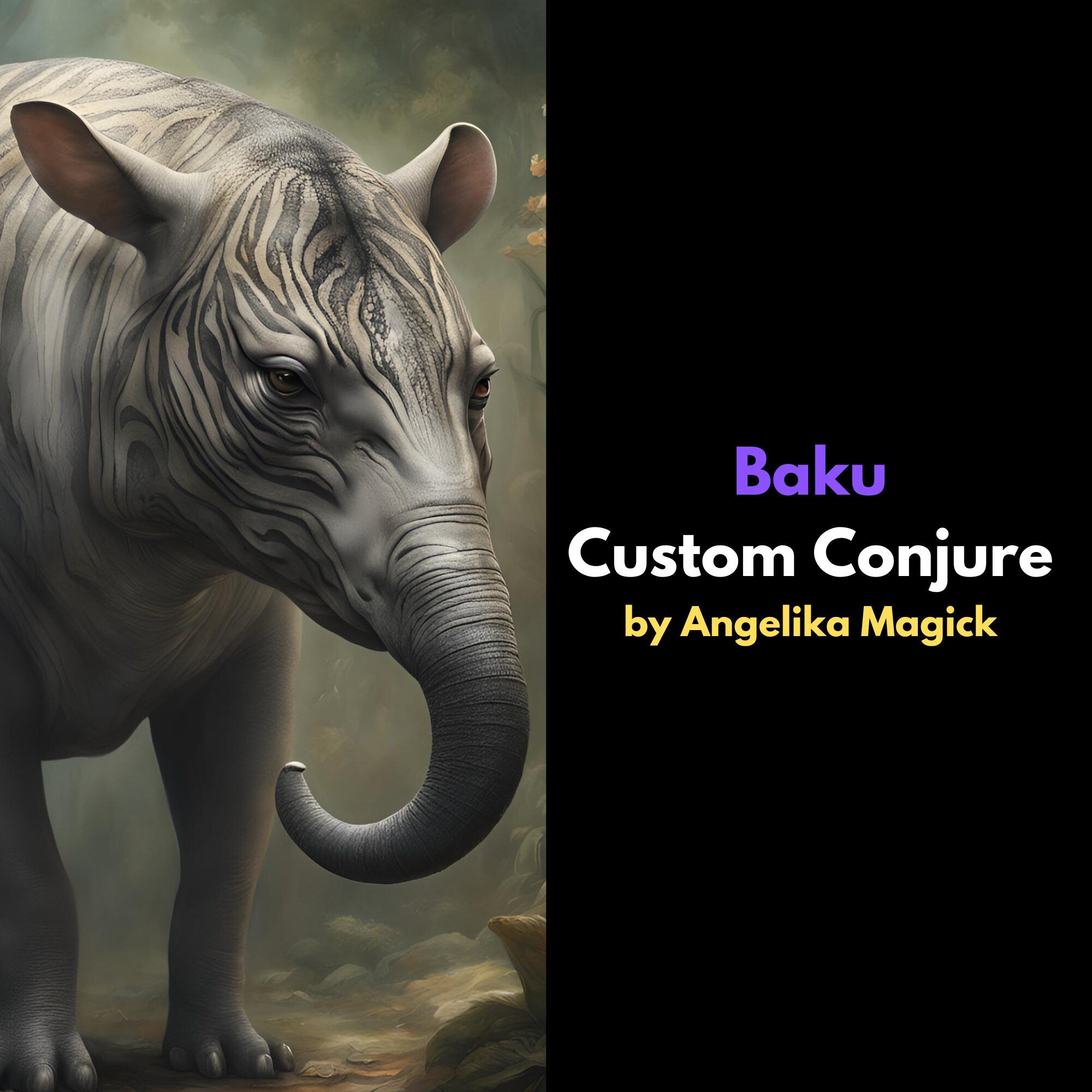 Custom Conjure of a Baku Spirit Companion with Direct Binding - Spirit Binding